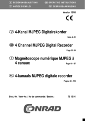 Conrad 75 15 91 Operating Instructions Manual