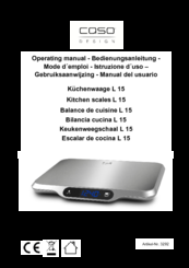 CASO DESIGN L 15 Operating Manual