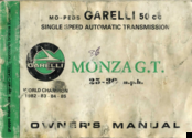 Garelli Monza GT Owner's Manual