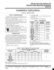 Carrier GTR Installation Instructions Manual