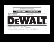 DeWalt DCHT860 Instruction Manual