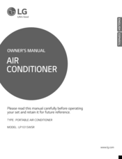 LG LP1015WSR Owner's Manual