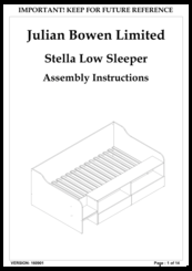 Julian Bowen Limited Limited Stella low Assembly Instruction Manual