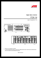 IDK FDX-16 User Manual