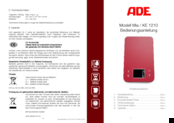ADE KE 1210 Operating Instructions Manual