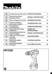 Makita HP332D Instruction Manual