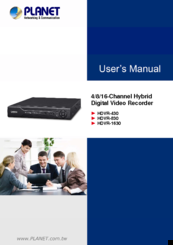 Planet Networking & Communication HDVR-830 User Manual