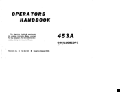 Tektron 453A Operator's Handbook Manual