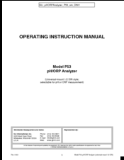 GLI International P53 Operating Instructions Manual