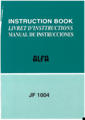 Alfa Network JF 1004 Instruction Book