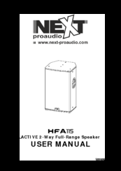 Next HFA115 User Manual
