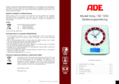 ADE KE 1250 Instruction Manual