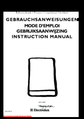 Electrolux EUN 12500 Instruction Manual