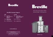 Breville 800JEXL series Instruction Booklet