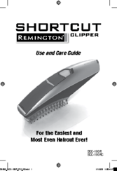 Remington Shortcut clipper SCC-100RC Use And Care Manual