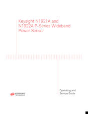 Keysight n1921a Operating And Service Manual