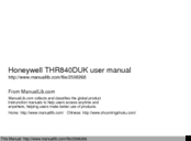 Honeywell thr840duk User Manual