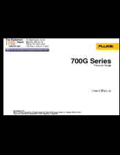 Fluke 700G07 User Manual