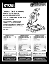 Ryobi TS1143L Operator's Manual