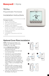 Honeywell Lyric T6 Pro Wi-Fi Installation Instructions Manual