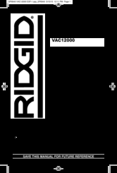 RIDGID VAC12000 Owner's Manual