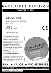 Baxi 759 Owner's Manual