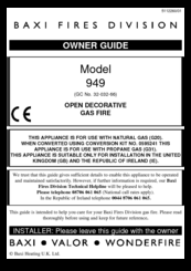 Baxi Fires Division 949 Owner's Manual