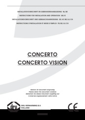 Dru CONCERTO VISION Instructions For Installation And Operation Manual