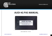 Car Solutions AUDI 4G PAS Manual