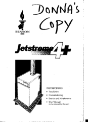 BENSON JETSTREME 4+ Instruction Manual