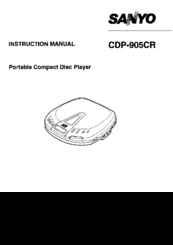 Sanyo CDP-905CR Instruction Manual