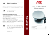 ADE KE 1100 Operating Instructions Manual