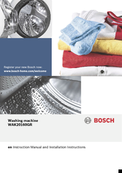 Bosch WAK20160GR Instruction Manual And Installation Instructions