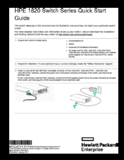 HP HPE 1820 Switch Series Quick Start Manual