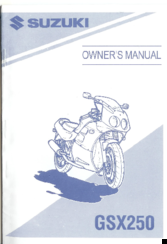 Suzuki GSX25 Owner's Manual