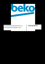 Beko DBK386WDR+ Instruction Manual