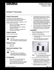 Siemens EcoView Installation Instructions Manual