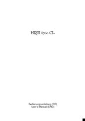 Xoro HRM 8760 CI+ User Manual