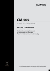 Camos CM-505 Instruction Manual
