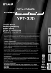Yamaha YPT-320 Owner's Manual