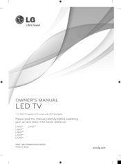 LG LA64 Series Owner's Manual