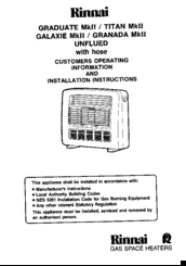 rinnai granada mk11 gas heater