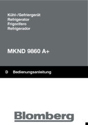 Blomberg MKND 9860 A+ Manual