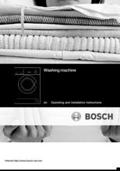 Bosch WAA24171GB01 Operating And Installtion Instructions