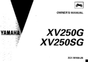 Yamaha 1995 XV250SG Owner's Manual