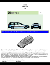 Volvo 2004 V70R Operation And Care Manual