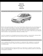 Volvo 1998 V70 Operation And Care Manual
