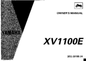 Yamaha 1993 XV1000E Owner's Manual