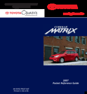 Toyota 2007 Matrix Owner's Manual
