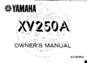 Yamaha 1990 XV250A Owner's Manual